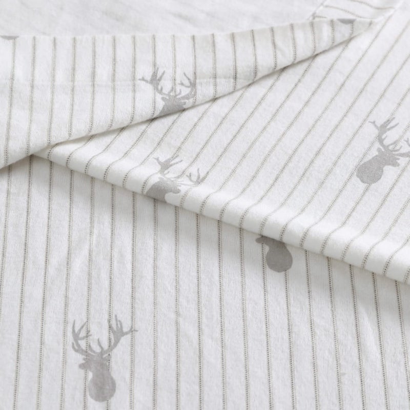 Eddie Bauer - Flannel Sheets Queen Size, Anti-Pilling & Wrinkle Resistant Cotton, Touchably Soft for All-Season Comfort - Bed Sheets with Matching Pillowcases & Fitted Sheet (Deer Lodge Beige) - Image 4